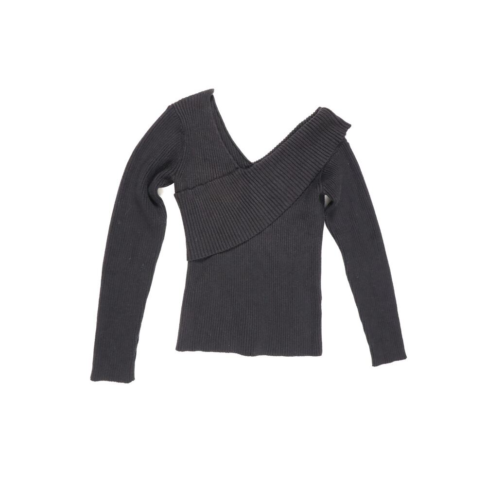Revolve Quiet Luxury Greylin Penny Off Shoulder Ribbed Sweater Top Black S - Picture 8 of 13